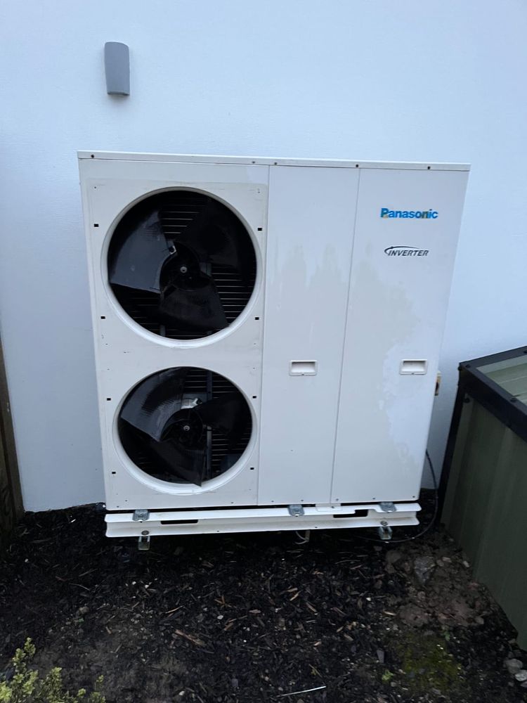 Finished Panasonic air-to-water heat pump installation